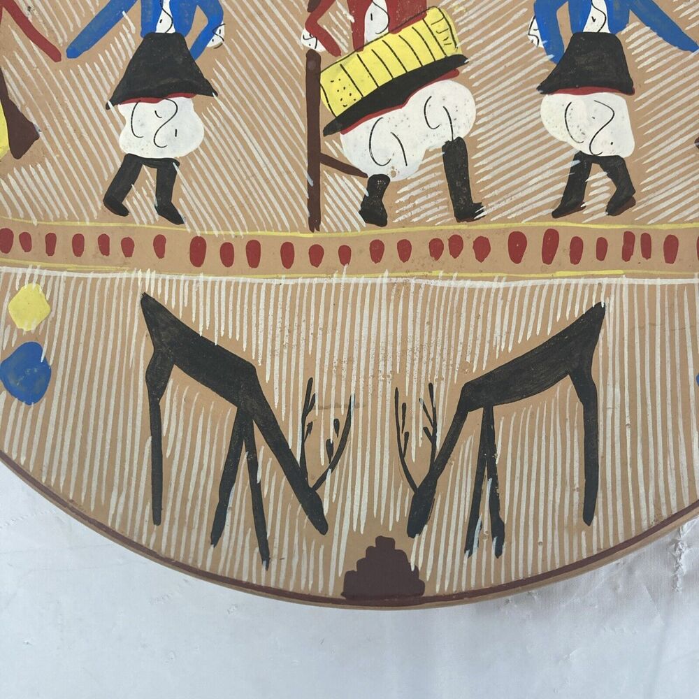Decorative Plate Hungarian dancers Musician Deer abstract art vintage Decor 8” - Picture 5 of 9